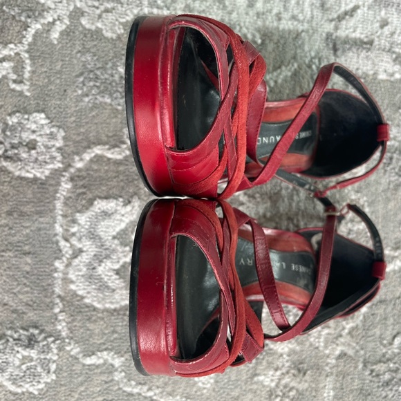 Chinese laundry red strappy platform sandal size 7.5 - Picture 6 of 6